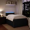 vidaXL Boxspringbett mit Matratze Schwarz 120x190 cm Samt