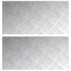 vidaXL Treppe Tritt Rechtwinklig 2 pcs Silber 60 x 30 cm Aluminium