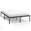 vidaXL Bettgestell Metall Schwarz 135x190 cm