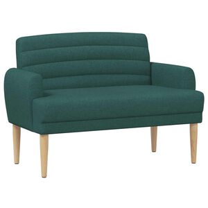 vidaXL Zweisitzer mit Knopfheftung Dunkelgr&uuml;n 116 x 67 x 80 cm Stoff
