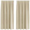 vidaXL Verdunkelungsvorh&auml;nge 2 pcs Creme 140 x 175 cm Samt