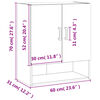vidaXL Wandschrank Grau Sonoma 60x31x70 cm Holzwerkstoff