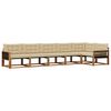 vidaXL Outdoor-Sofagarnitur 6 stk. Natur und Beige