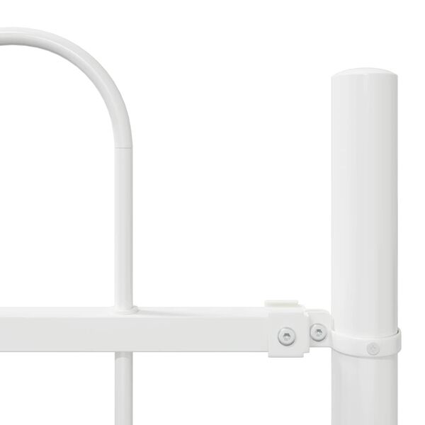 vidaXL Gartenzaun 2 pcs Wei&szlig; 3,4 x 1,2 m Pulverbeschichteter Stahl