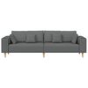 vidaXL Stoffsofa mit Kissen Dunkelgrau 208 cm Stoff