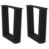vidaXL Couchtischbeine V-Form 2 St&uuml;ck Schwarz 40x(30-31,3) cm Stahl
