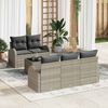 vidaXL Gartensofa-set Hellgrau 55 x 55 x 37 cm Poly-Rattan