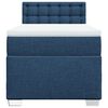 vidaXL Boxspringbett mit Matratze Blau 90x200 cm Stoff