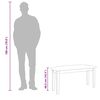 vidaXL Bank 90 cm Massivholz Gummibaum