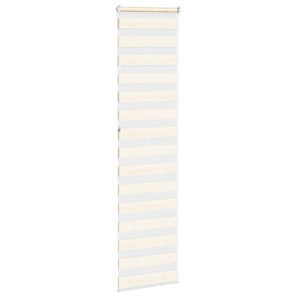 vidaXL Doppelrollo Marmorbeige 65x230 cm Stoffbreite 60,9 cm Polyester
