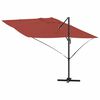 vidaXL Ampelschirm Roma Rot und Schwarz 352 x 251 x 260 cm