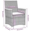 vidaXL Garten Essgruppe 5 pcs Grau Poly-Rattan