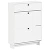 vidaXL Schuhschrank EDE 78 x 24 x 103 cm Holzwerkstoff Wei&szlig;