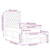 vidaXL Boxspringbett mit Matratze mit Kopfteil Rosa 90 x 190 cm Samt