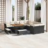 vidaXL Gartensofa-set 13 pcs Schwarz Poly-Rattan
