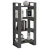 vidaXL Bücherregal/Raumteiler Grau 60x35x125 cm Massivholz