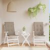 vidaXL Gartenstuhlauflagen für Hochlehner 2Stk. Taupe 120x50x3cm Stoff