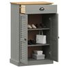 vidaXL Schuhschrank VIGO Grau 60x35x96 cm Massivholz Kiefer