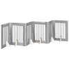 vidaXL Klappbares Hundetor mit St&auml;ndern 6 pcs Graues Sonoma 362 cm
