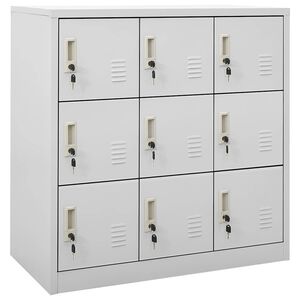 vidaXL Schlie&szlig;fachschrank Hellgrau 90x45x92,5 cm Stahl