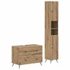 vidaXL 2-teiliges Badezimmer Schrank Set BREDA Artisan-Eiche