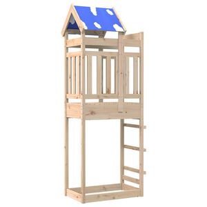 vidaXL Spielturm Braun 85 x 52,5 x 239 cm Massives Kiefernholz