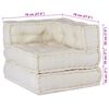 vidaXL Modulares Sofa 2 pcs Creme 140 x 70 x 56 cm Stoff
