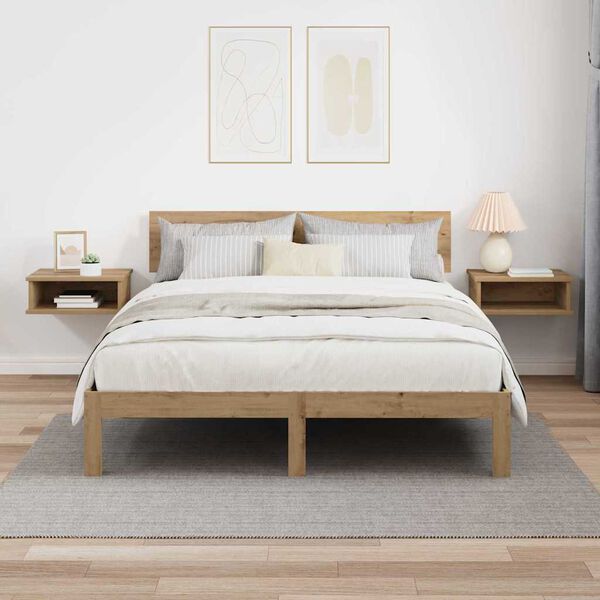 vidaXL Nachttisch 2 pcs Artisan-Eiche 40 x 31 x 15 cm Holzwerkstoff