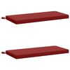 vidaXL 2-teilige Bankkissen SOEST 2 stk. 100 % Polyester Weinrot