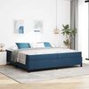 vidaXL Boxspringbett mit Matratze Blau 200 x 200 cm Stoff