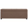 vidaXL Bank mit Staufach 116 cm Braun Polyester