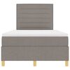 vidaXL Boxspringbett mit Matratze Taupe 120 x 200 cm Stoff