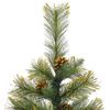 vidaXL Künstlicher Klapp-Weihnachtsbaum mit Tannenzapfen Grün 120 cm