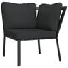 vidaXL Gartenstuhl mit Grauen Kissen 76x76x79 cm Stahl