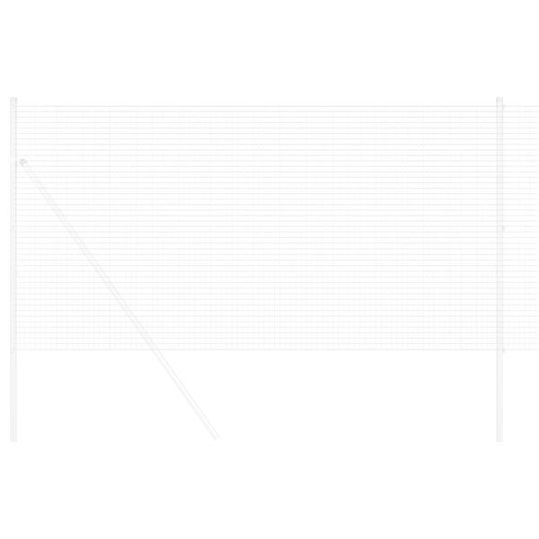 vidaXL Geschwei&szlig;ter Drahtzaun Silber 1,2 x 25 m