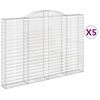 vidaXL Gabionen mit Hochbogen 5 Stk. 300x30x200/220cm Verzinktes Eisen