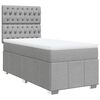 vidaXL Boxspringbett mit Matratze Hellgrau 100x200 cm Stoff
