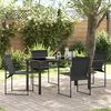 vidaXL Garten Essgruppe 5 pcs Schwarz