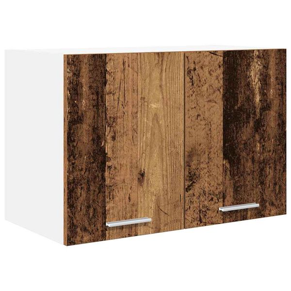 vidaXL H&auml;ngeschrank Altes Holz und Wei&szlig; 60 x 31 x 40 cm Holzwerkstoff