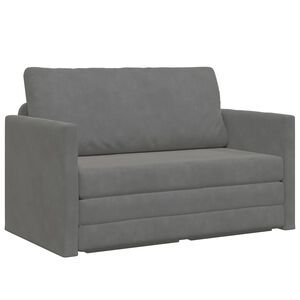 vidaXL Schlafsofa 110cm Dunkelgrau Samt