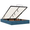 vidaXL Ottoman-Bett mit Matratze & LEDs Dunkelblau 140x200 cm Samt