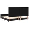 vidaXL Boxspringbett mit Kopfteil Schwarz 200 x 200 cm Samt