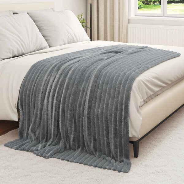 vidaXL Wohndecken 6 pcs Dunkelgrau 200 x 150 cm Fleece