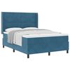 vidaXL Boxspringbett mit Kopfteil Blau 140 x 200 cm Samt
