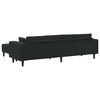 vidaXL Sofa 3 pcs Schwarz 250 x 188 x 76 cm Samt