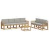 vidaXL Outdoor-Sofagarnitur 8 stk. Wei&szlig; und Hellgrau Polyester