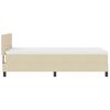 vidaXL Boxspringbett mit Matratze mit LED Creme 90 x 200 cm Stoff