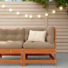 vidaXL Gartenecksofa Massives Kiefernholz Wachsbraun 62 x 62 x 70,5 cm