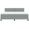 vidaXL Boxspringbett mit Matratze Hellgrau 180 x 200 cm Stoff