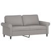 vidaXL 2-Sitzer-Sofa mit Kissen Hellgrau 140 cm Stoff